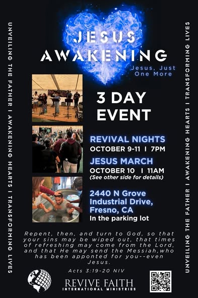 PHOTOS & VIDEOS JESUS AWAKENING CRUSADE - FRESNO, CALIFORNIA