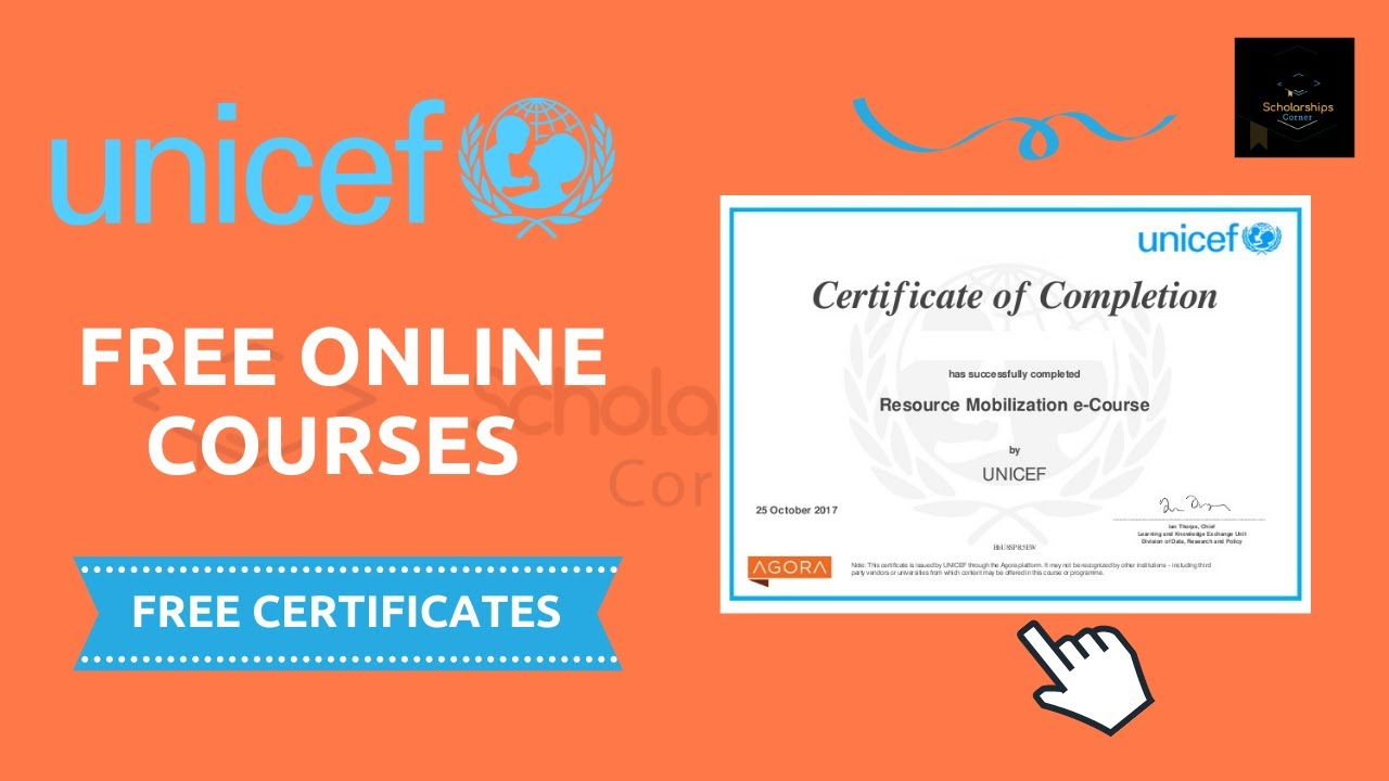 UNICEF Online Free Courses 2024 with Certificates