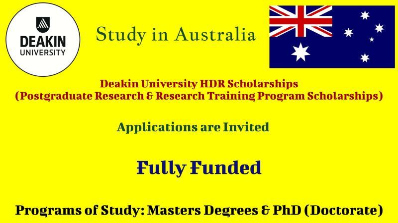 Deakin University Scholarships - Fully Funded