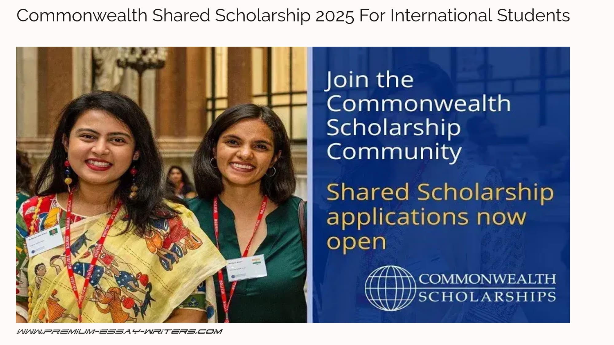 Commonwealth Shared Scholarship 2025 For International Students