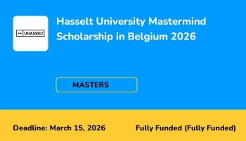 Fully Funded Hasselt University Master Scholarship 2026
