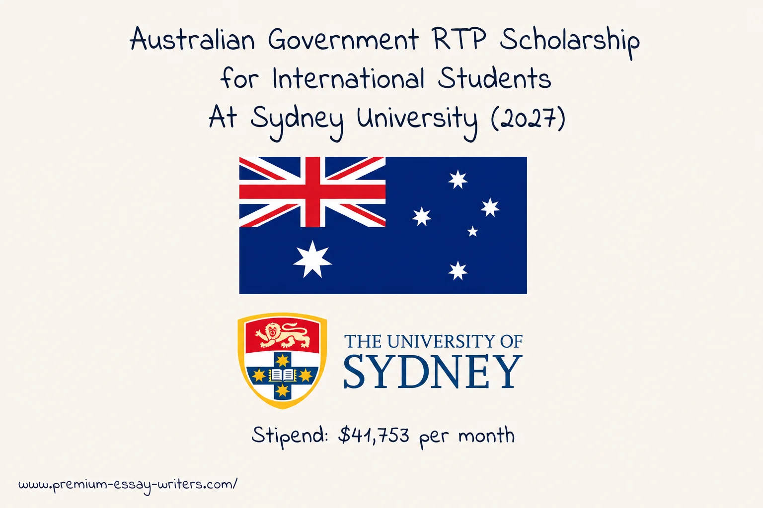 Australian Government RTP Scholarship for International Students At Sydney University (2027)