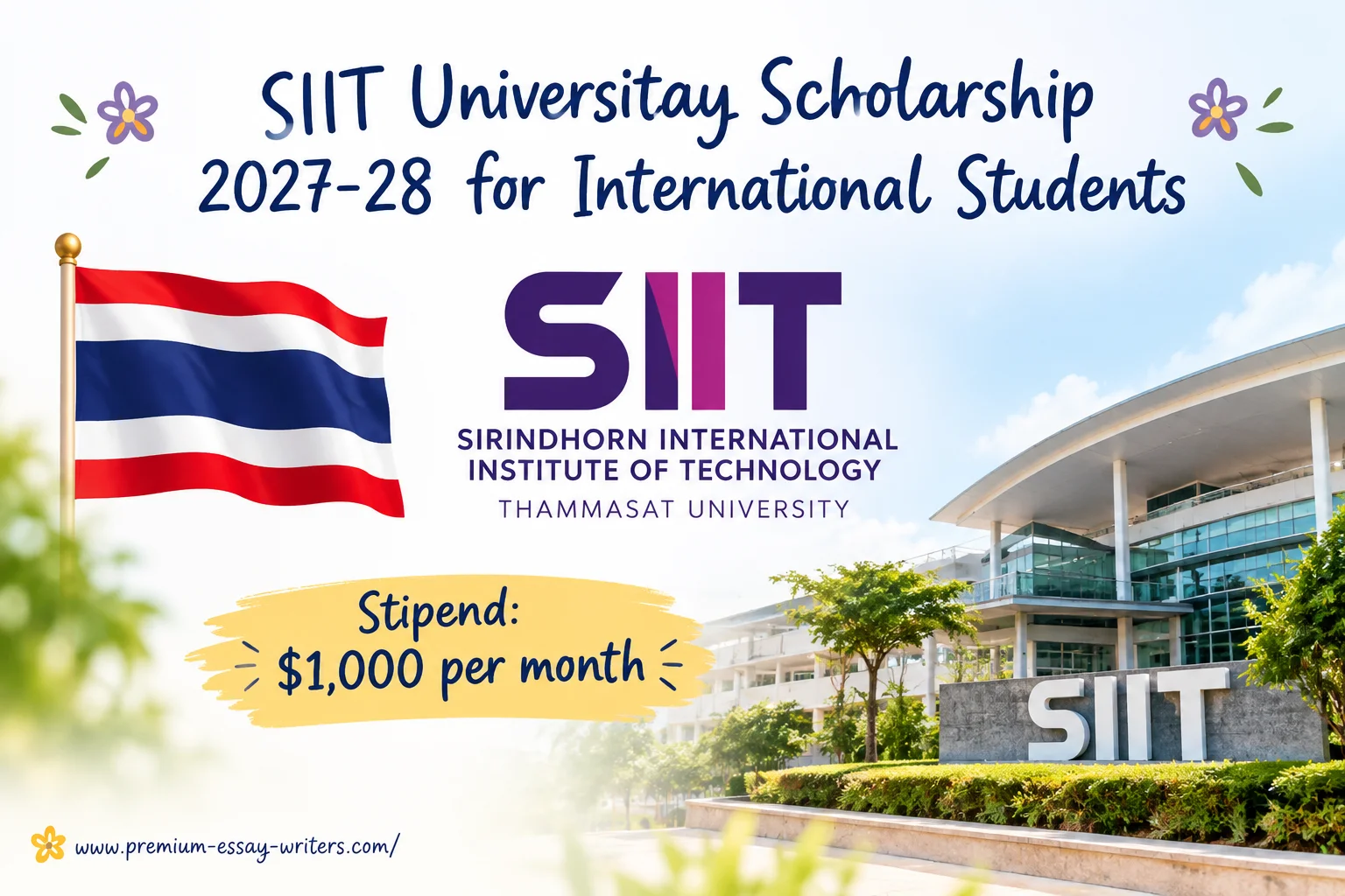 SIIT Universitay Scholarship 2027-28 for International Students