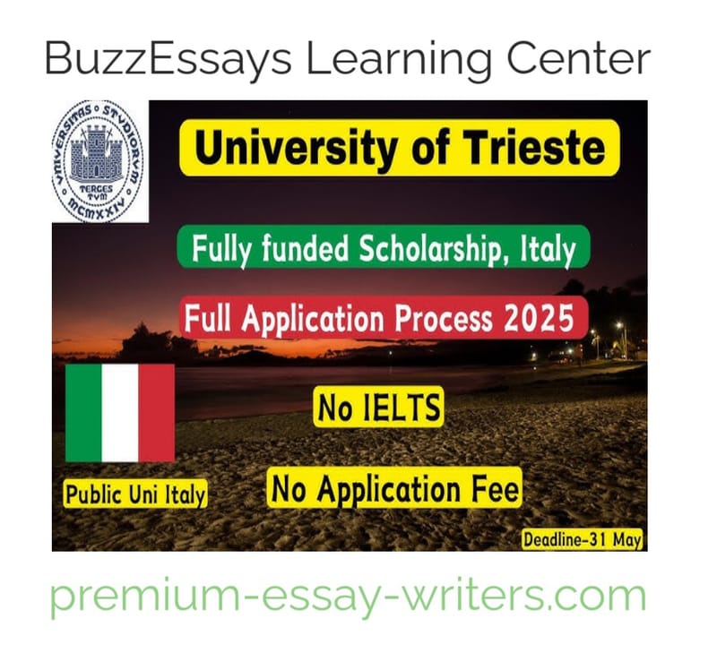 University of Trieste Fully Funded  Scholarship