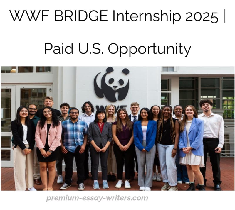 WWF BRIDGE Internship 2025 | Paid U.S. Opportunity