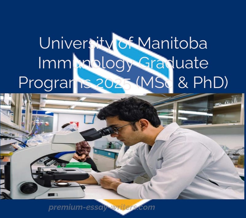 University of Manitoba Immunology Graduate Programs 2025 (MSc & PhD)