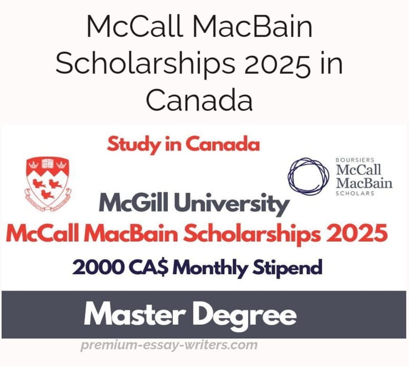 McCall MacBain Scholarships 2025 in Canada