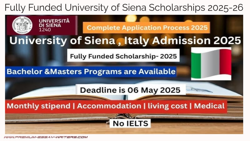 Fully Funded University of Siena Scholarships 2025-26