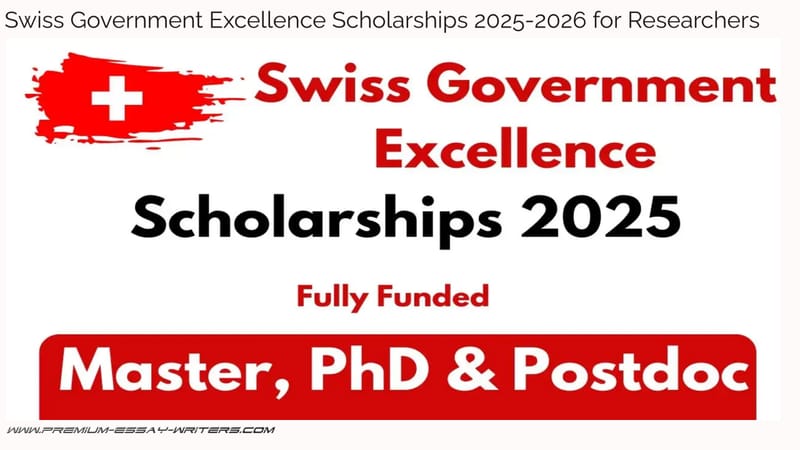 Swiss Government Excellence Scholarships 2025-2026 for Researchers