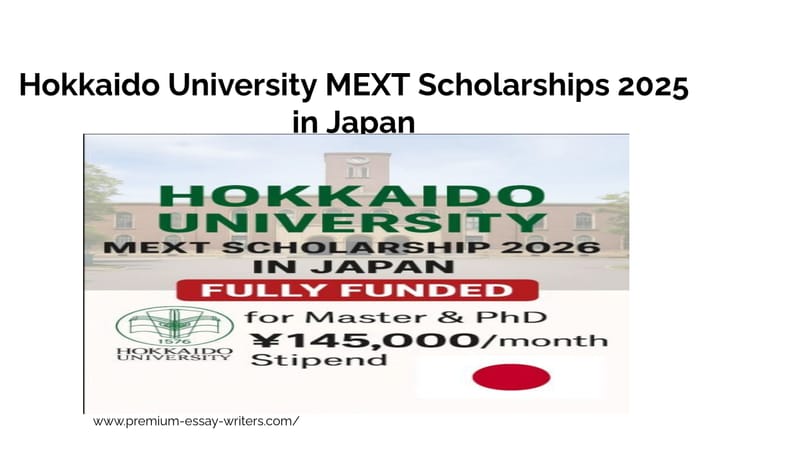 Hokkaido University MEXT Scholarships 2025 in Japan