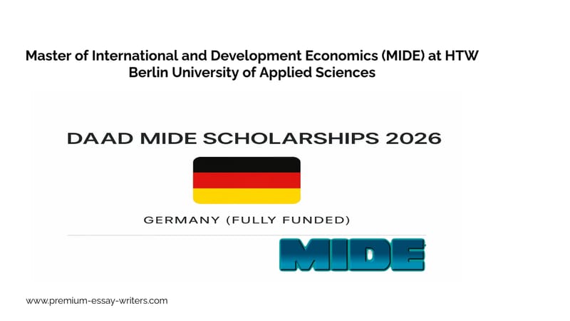 Master of International and Development Economics (MIDE) at HTW Berlin University of Applied Sciences