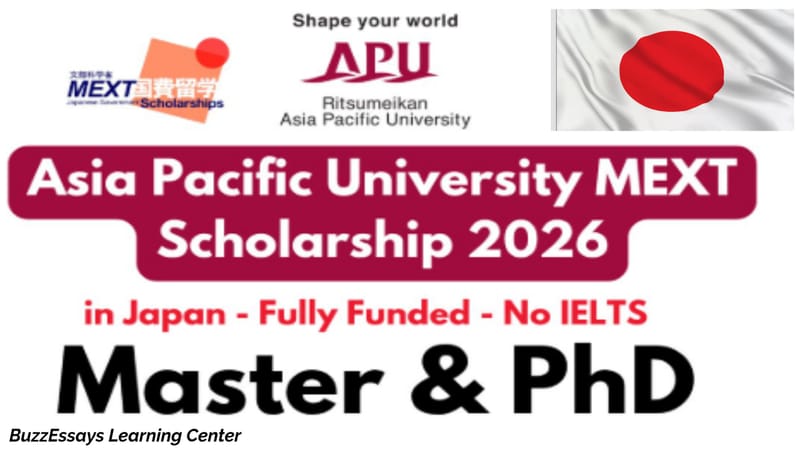 Asia Pacific University MEXT (UR) Scholarship 2026, Japan