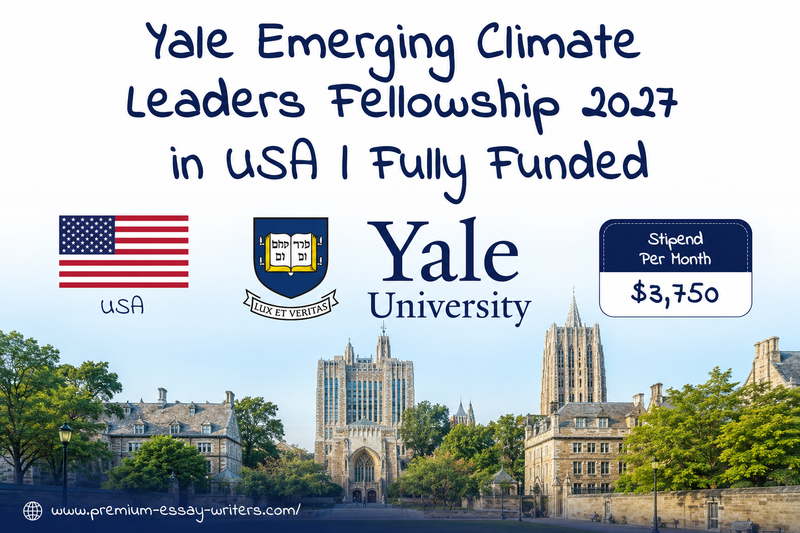 Yale Emerging Climate Leaders Fellowship 2027 USA | Fully Funded