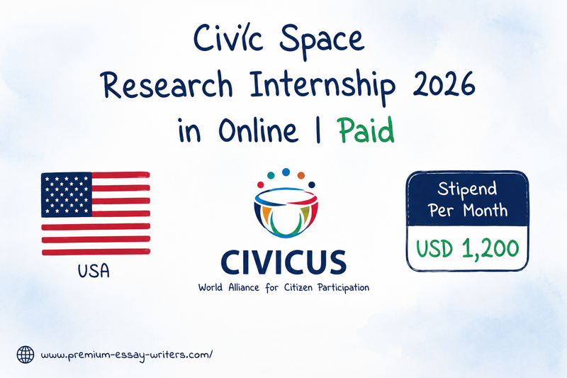Civic Space Research Internship 2026 Online | Paid Internship