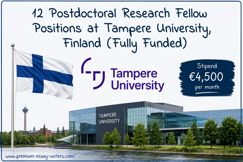 12 Postdoctoral Research Fellow Positions at Tampere University, Finland (Fully Funded)
