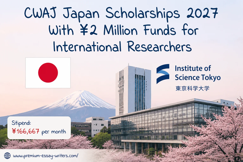 CWAJ Japan Scholarships 2027 | ¥2 Million PhD Funding in Japan