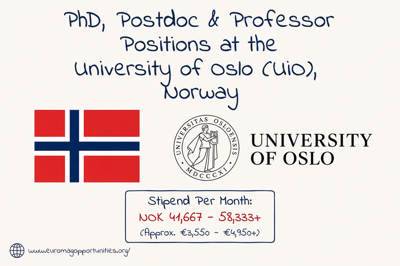 University of Oslo PhD, Postdoc & Professor Positions 2026 Norway