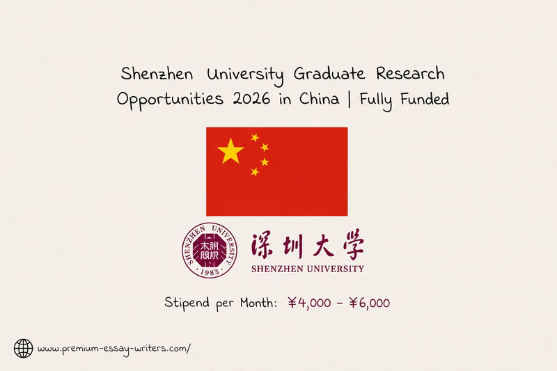 Shenzhen University Graduate Research Opportunities 2026 in China | Fully Funded
