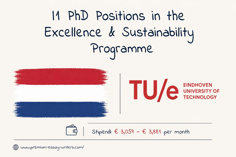 11 Fully Funded PhD Positions 2026 at TU Eindhoven, Netherlands