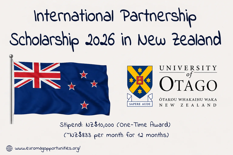 International Partnership Scholarship 2026 in New Zealand