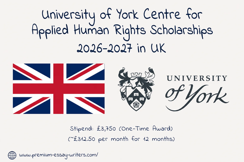 University of York Centre for Applied Human Rights Scholarships 2026-2027