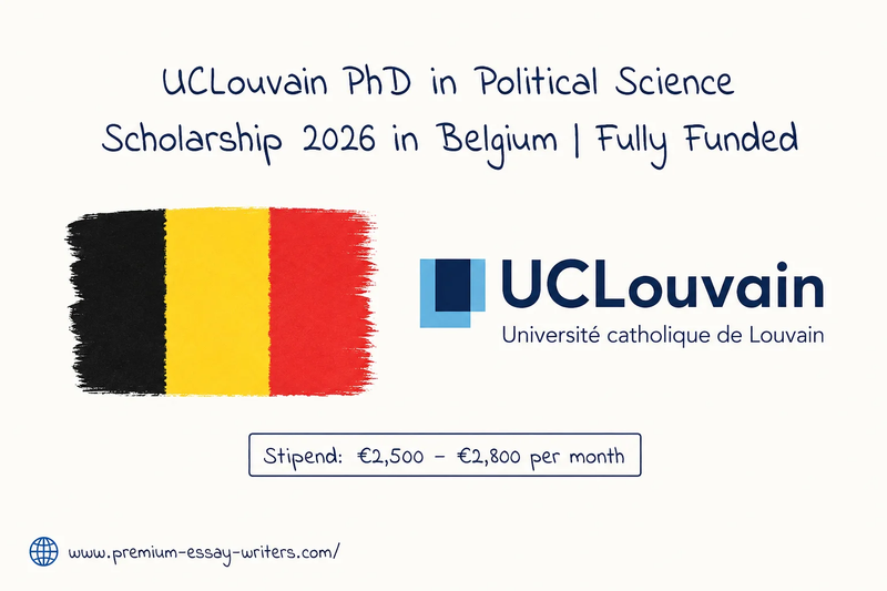 UCLouvain PhD in Political Science Scholarship 2026 in Belgium (Vrije Universiteit Brussel)