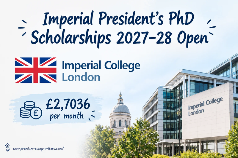 Imperial President’s PhD Scholarships 2027–28 Open: Fully Funded PhD in the UK