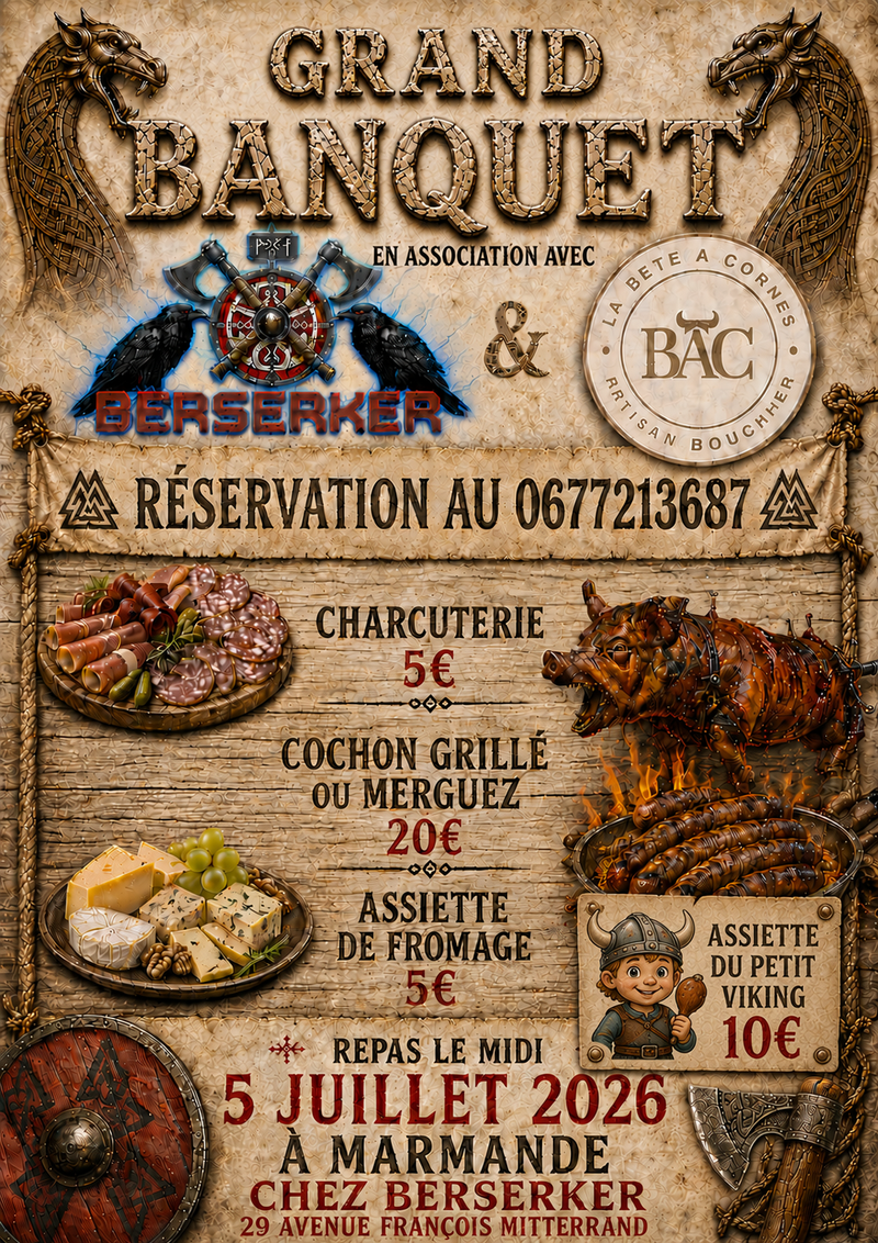 RESERVATION BANQUET DU 5 JUILLET