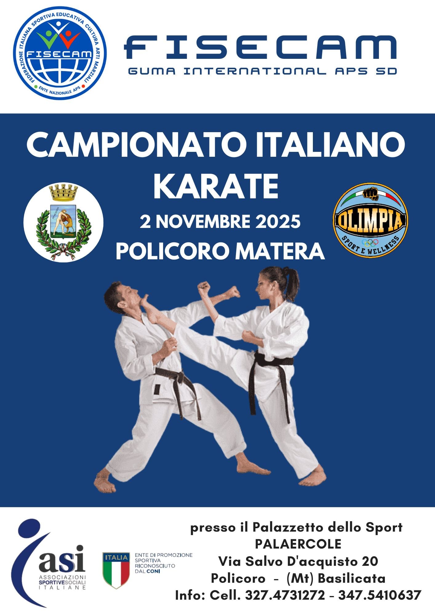 CAMPIONATO ITALIANO KARATE      BASILICATA 2 NOVEMBRE 2025