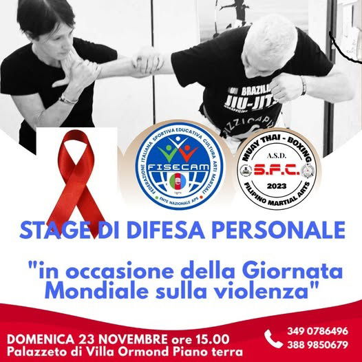 STAGE DIFESA PERSONALE 23 NOV 2025 LIGURIA