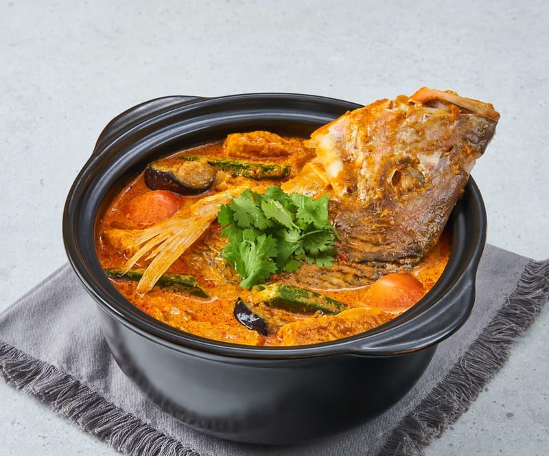 Thai style curry fish head