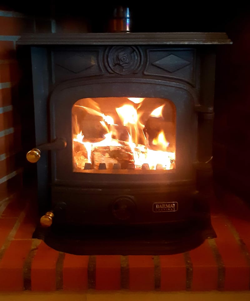 Cozy Shared Dining Area with Fireplace