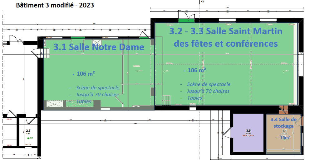 Le bâtiment 3 et ses prestations
