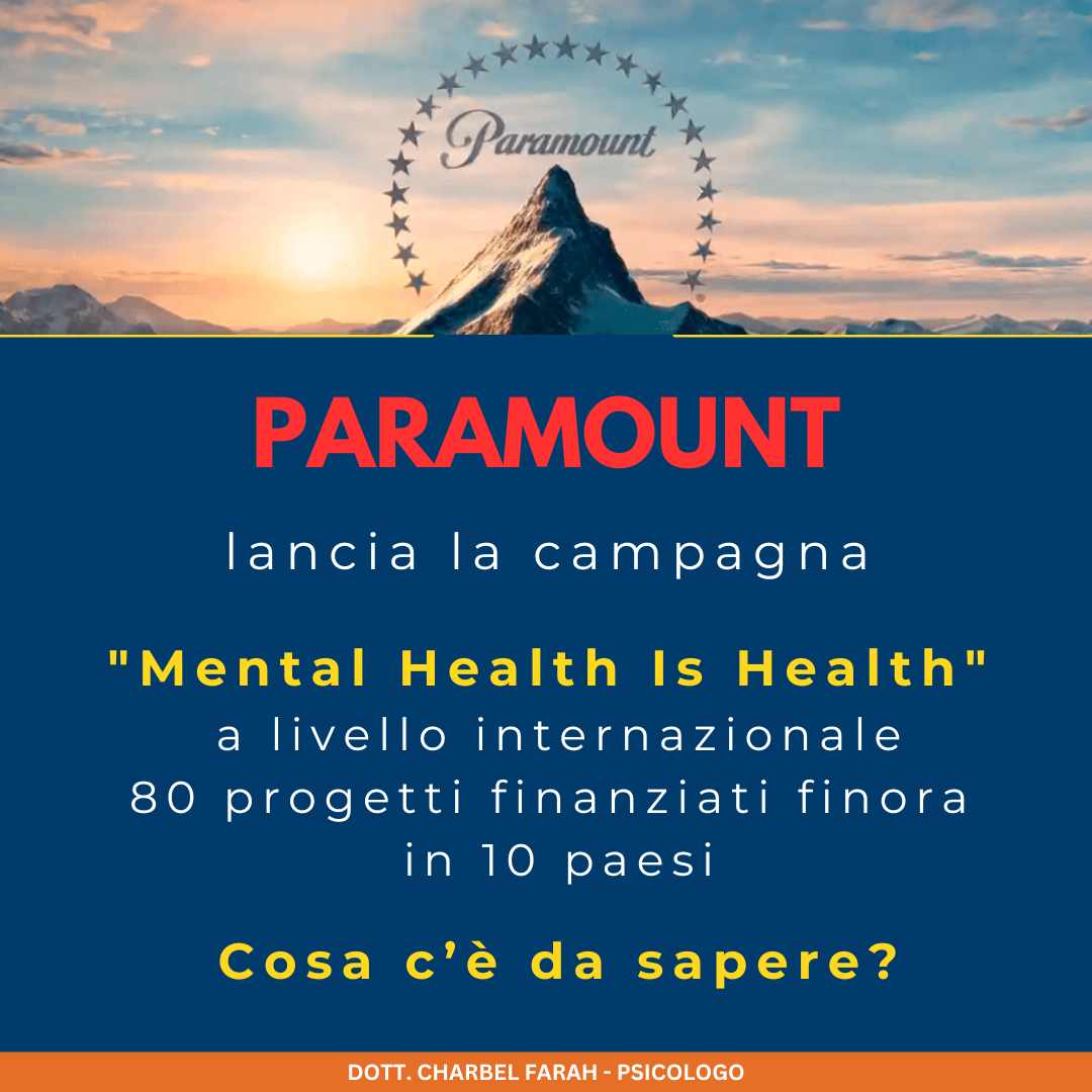 Paramount Lancia La Campagna "Mental Health Is Health" A Livello Internazionale