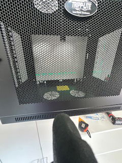 During install of new Network cabinet