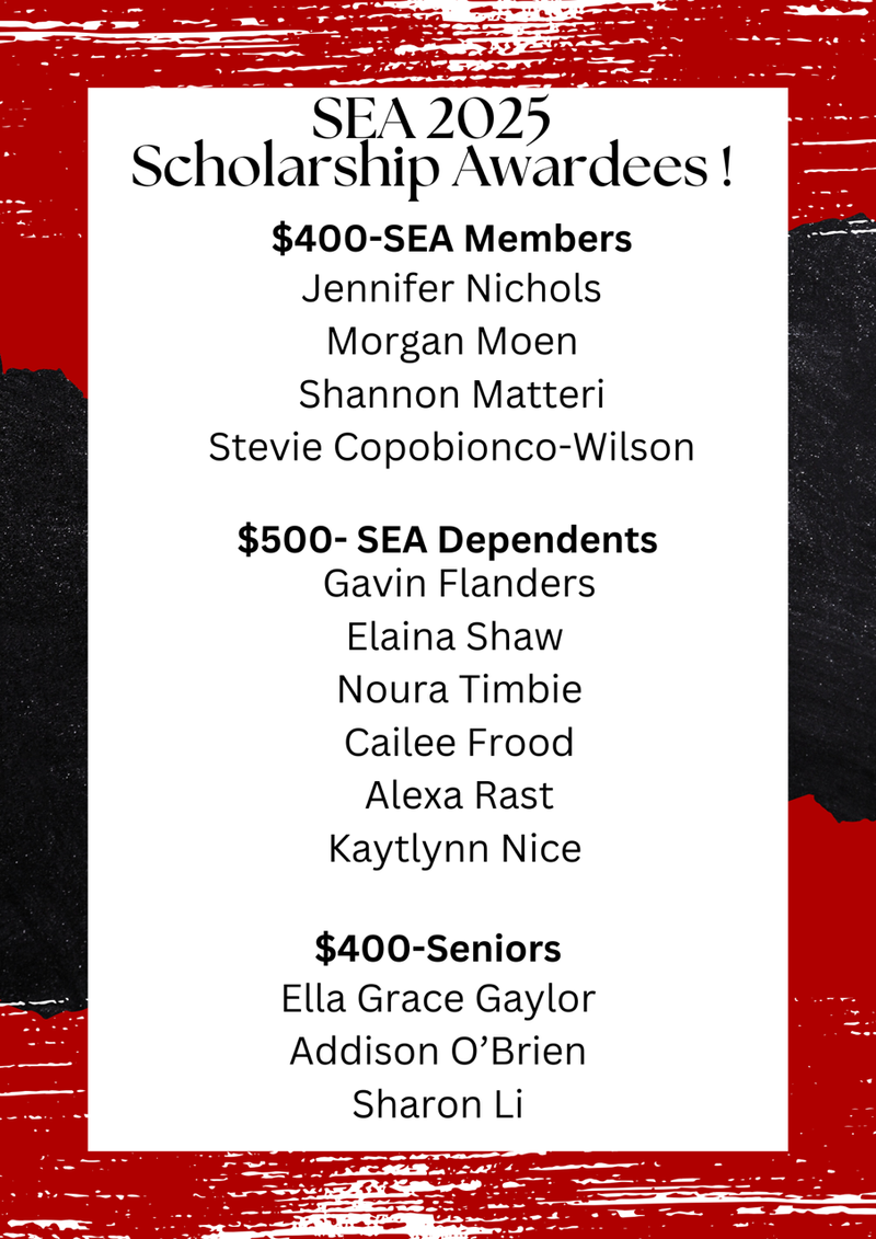 2025 SEA Scholarship Recipients