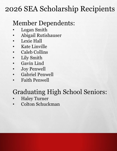 2026 SEA Scholarship Winners!