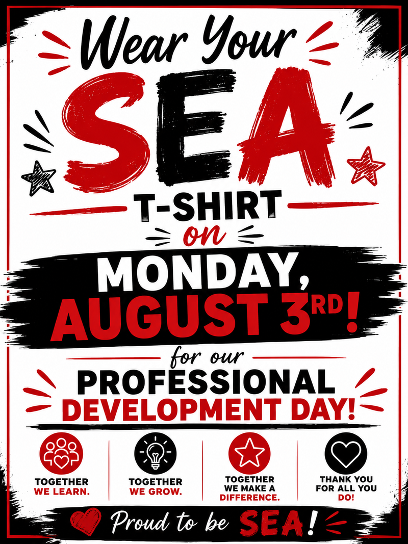 Wear SEA Gear on Monday, August 3rd! Together #WeAreTheUnion