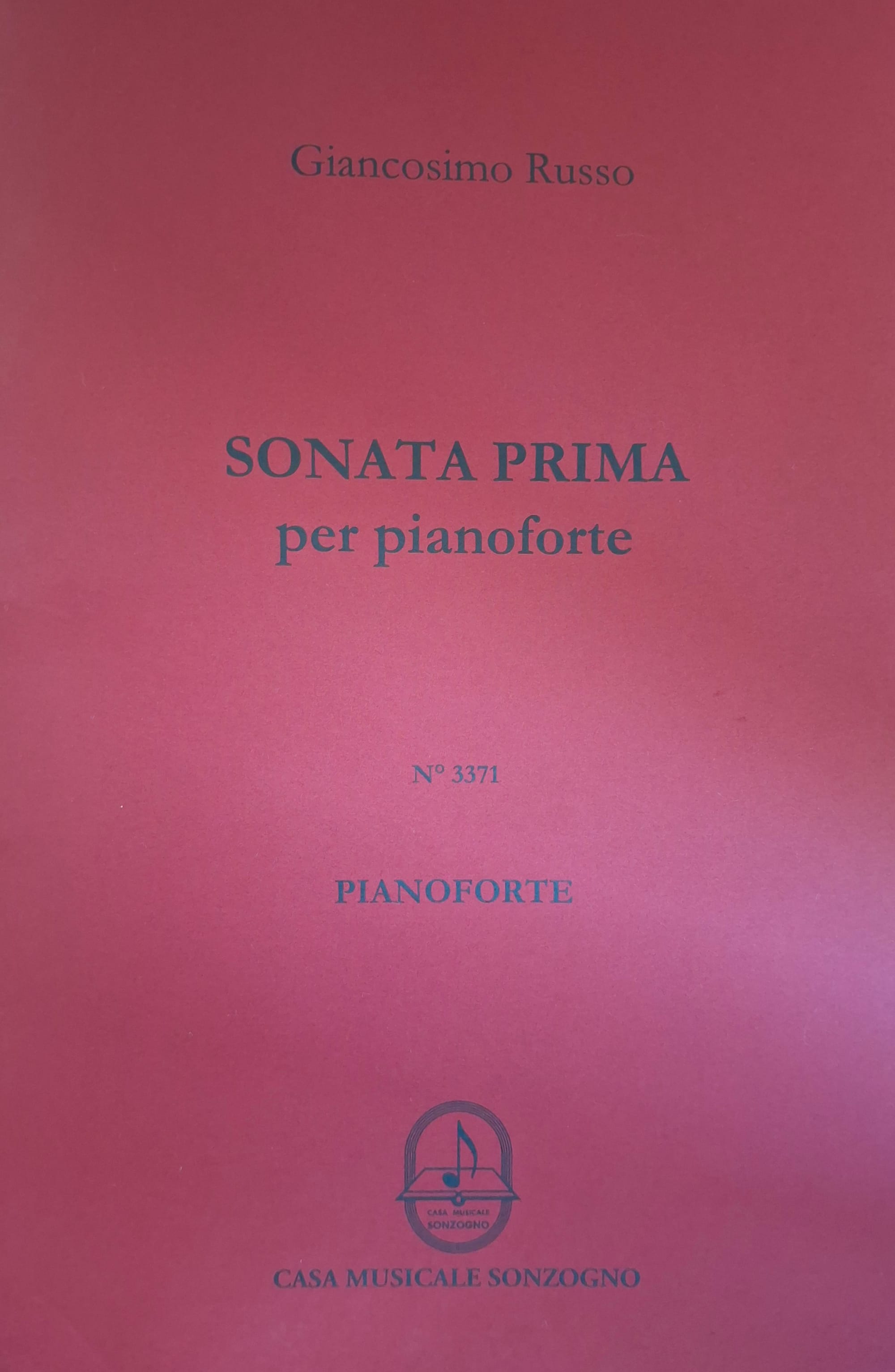 Giancosimo Russo - Sonata prima, per pianoforte