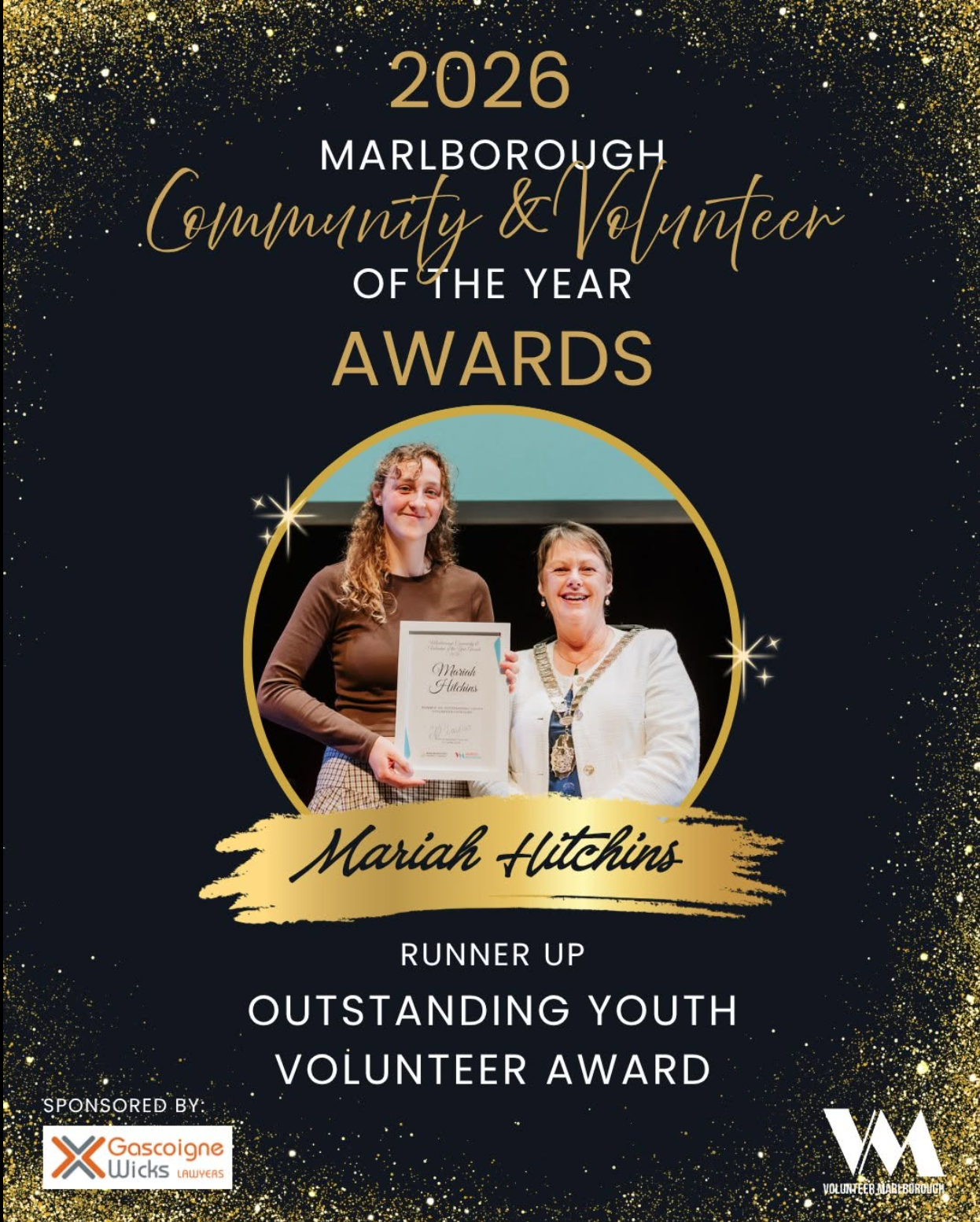 Mariah Hitchens Runner Up Outstanding Volunteer Award 2026