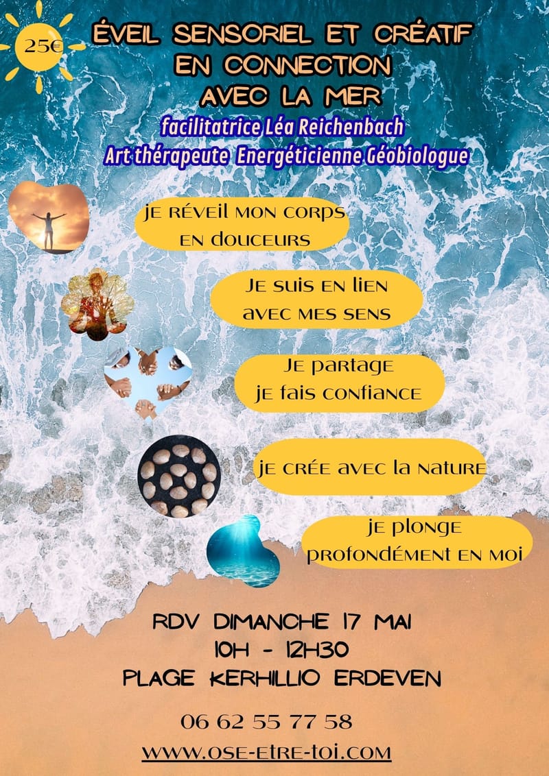 Eveil sensoriel et créatif à la plage de Kerhillio