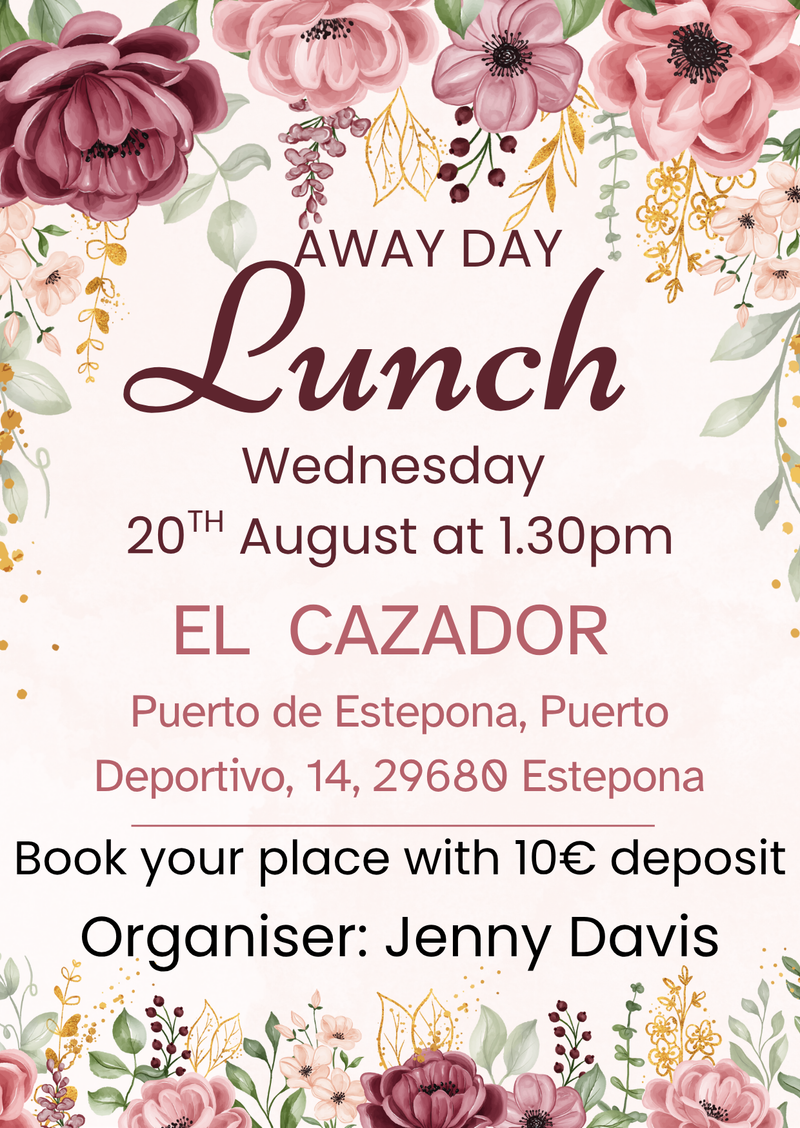 AWAY DAY LUNCH EL CAZADOR