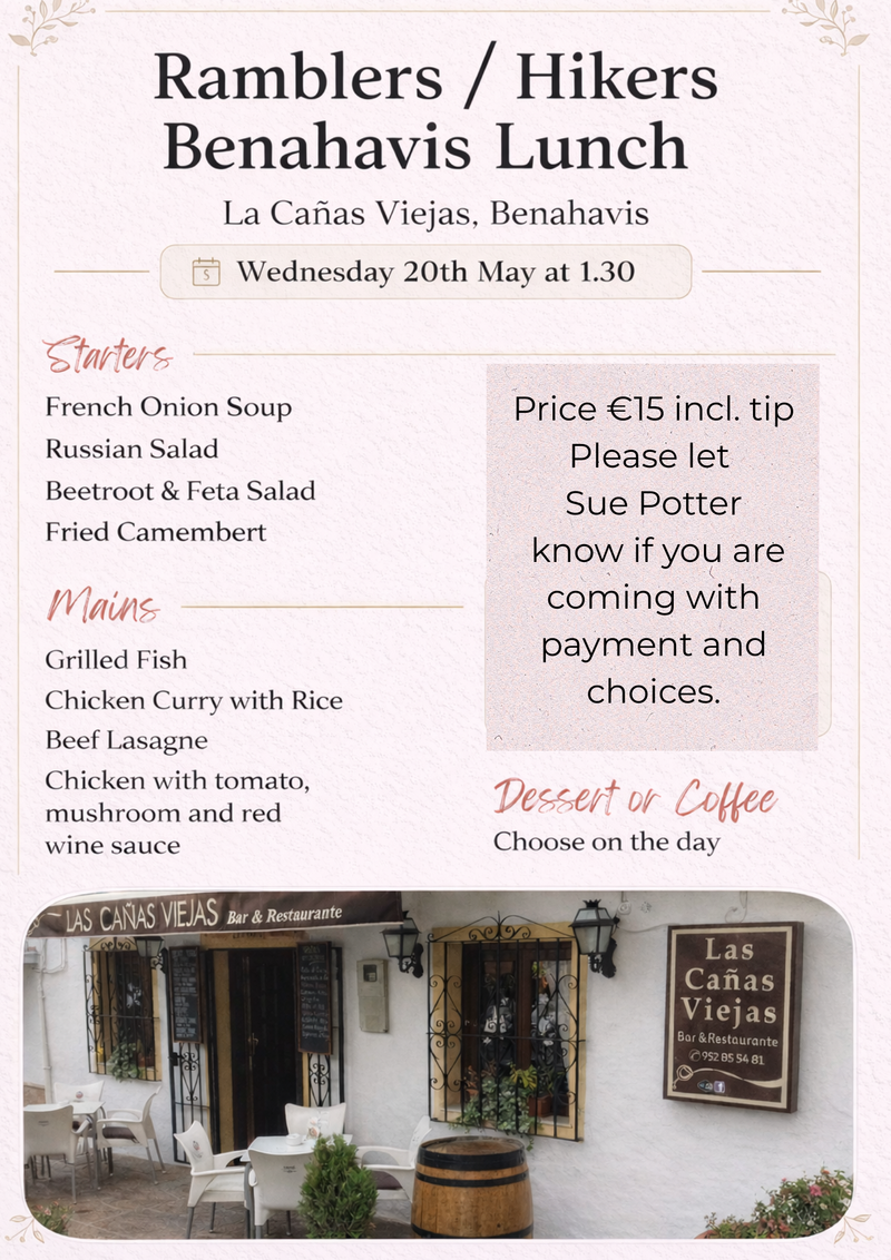 Ramblers/Hikers Lunch