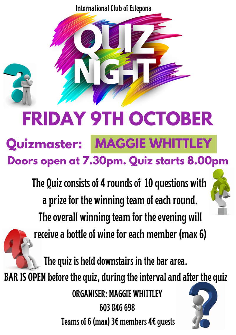 QUIZ NIGHT OCTOBER
