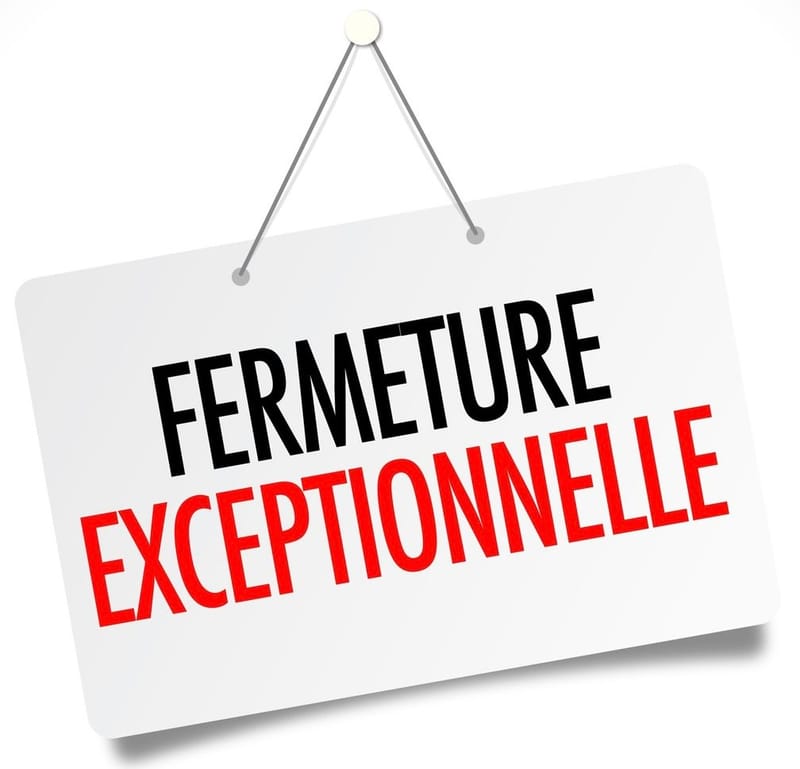 Fermeture du magasin pour les congés d'été