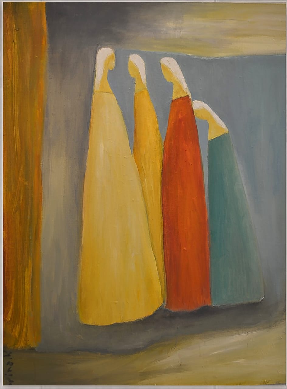 A silent procession. Memory in color. A shadow falls across the line.