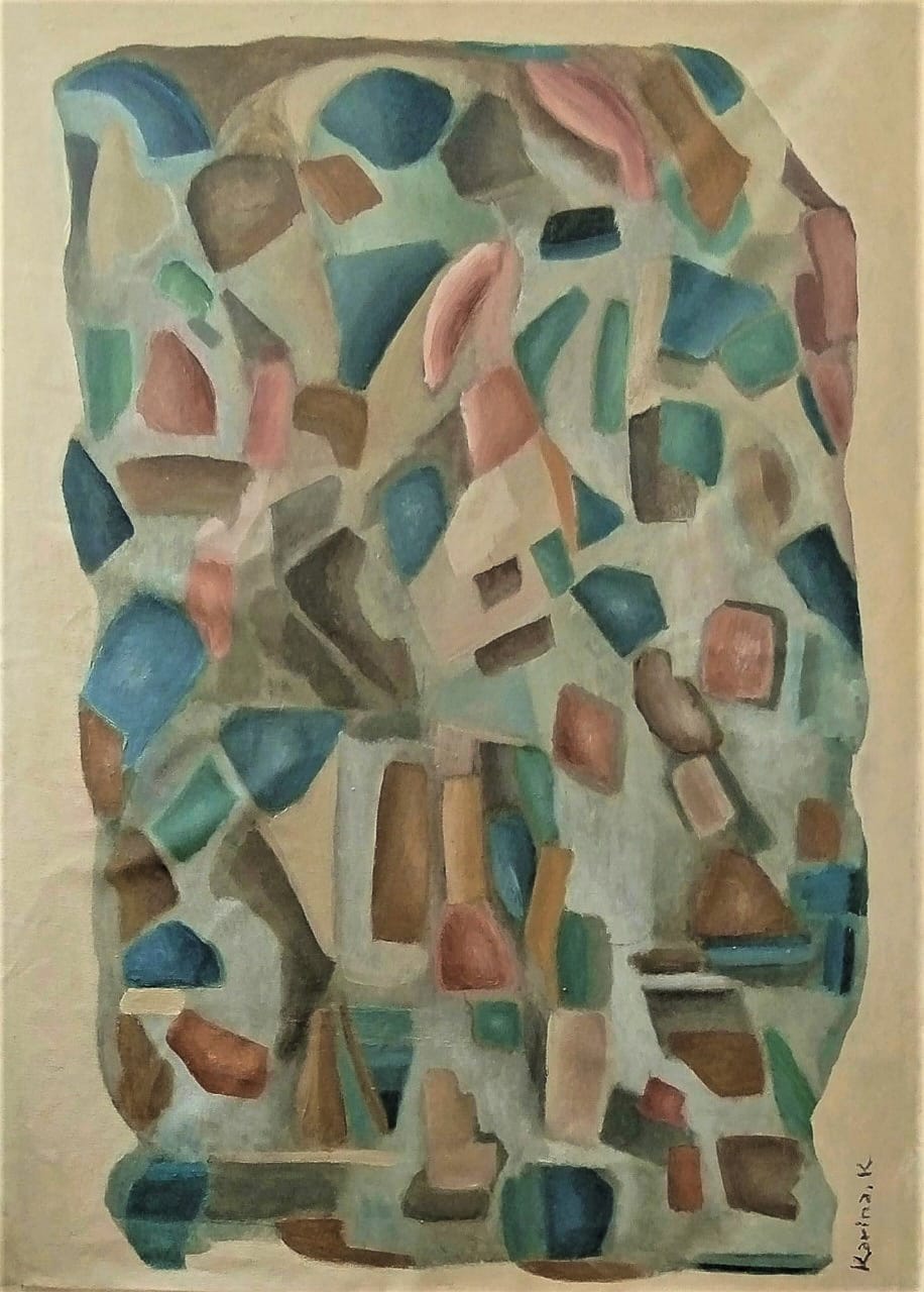 Pastel fragments scattered like silent grief.