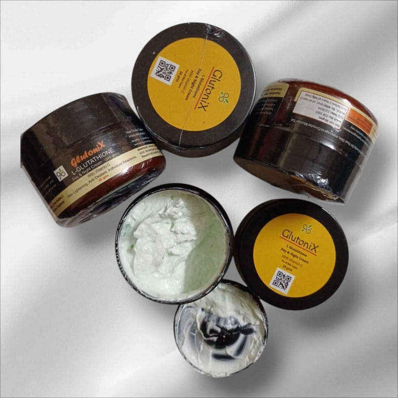 Glutonix Skin Lightening Day and Night Beauty Cream with  Vitamin C, and SPF 30.