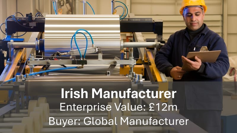 Case Study: Acquisition of Irish Manufacturer by Global Manufacturer