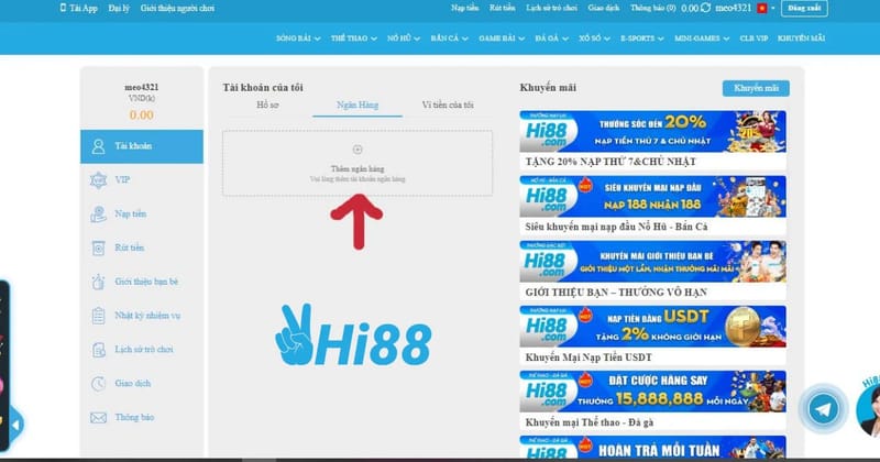 Hướng dẫn cách rút tiền HI88 chi tiết các bước từ A-Z